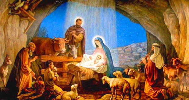 Діва Марія в печері з новонародженим Ісусом Христом