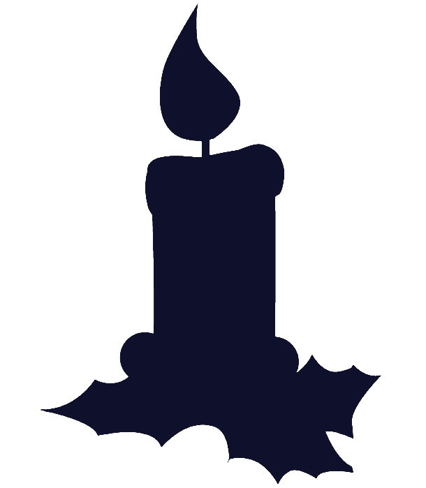 Трафарет - новорічна свічка