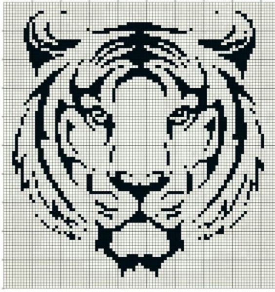Схеми вишивки Тигра хрестом: 40 новорічних схем +2022