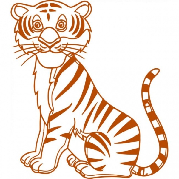 Розмальовки з Тиграми на Новий рік 2021 для дітей: скачати безкоштовно!